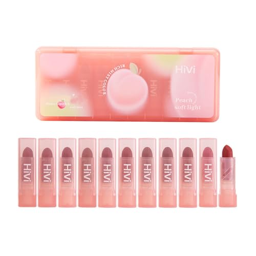 Velvet Matte Lipstick Set, 10 Colors - Waterproof Long Lasting