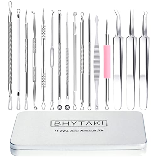 Blackhead Remover Kit 16 PCS Pimple Extractor Tool Set