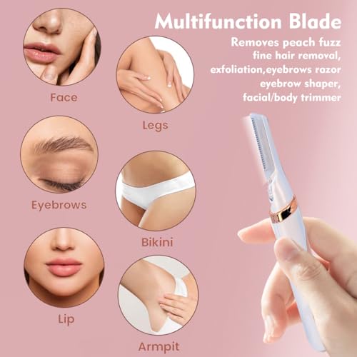 18 Pack Dermaplane Blade Refills for Flawless Dermaplane Glo Sonic Facial Exfoliator