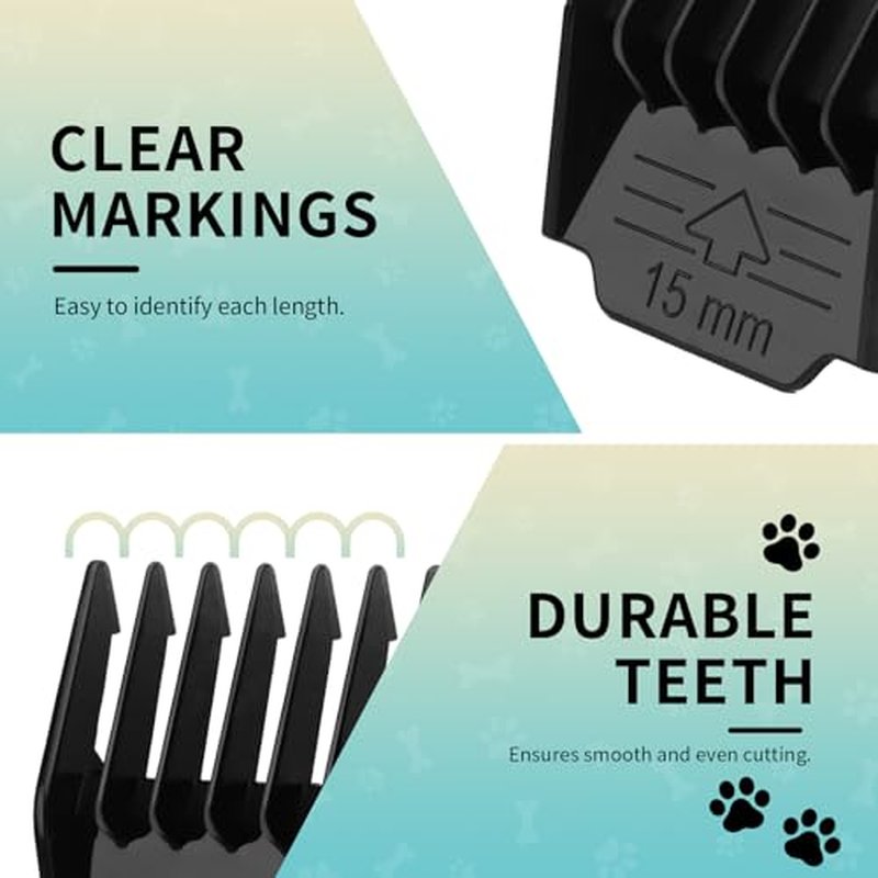 6-Piece Pet Grooming Guide Comb Set for Oneisall Clippers