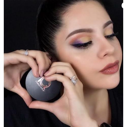 ioly's Beauty pressed powder foundation Compact with powder puff 0.49 OZ Makup fit me powder foundation Makeup full coverage foundation texture powder for men and woman