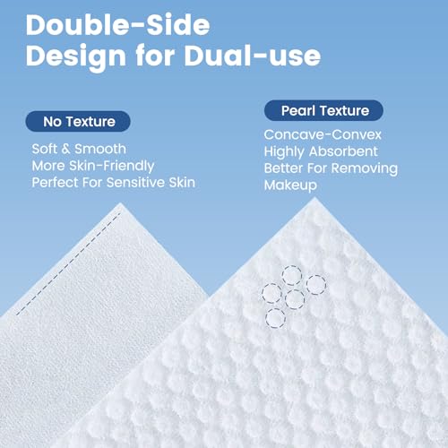MSQ Face Towels, Disposable Face Towels, 60 Count Makeup Remover Dry Wipes, Soft & Skin Friendly Facial Towelettes Disposable, Lint- free, 1 Pack