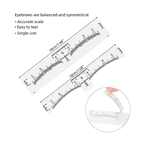 100pcs Disposable Eyebrow Ruler Stencils for Microblading