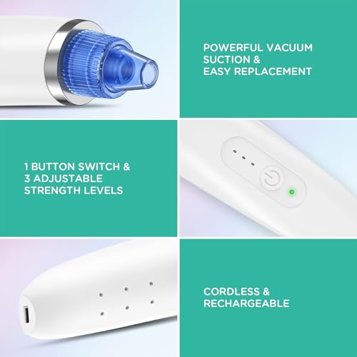 VOYOR Blackhead Remover Pore Vacuum - 6 Heads, 3 Modes