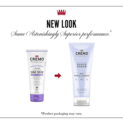 Cremo Barber Grade Cooling Shave Cream, Astonishingly Superior Ultra-Slick Shaving Cream Fights Nick & French Lavender Moisturizing Shave Cream, Astonishingly Superior Shaving Cream For Women