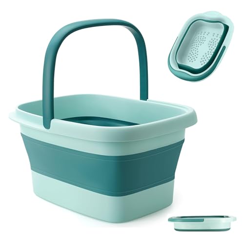 AXLOFO Collapsible Foot Bath Basin for Soaking Feet - Massage Foot Tub
