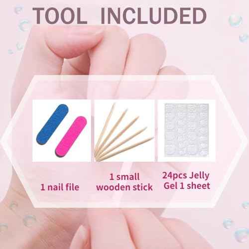 10 Pcs Medium Length Handamde Almond Press On Nails Reusable ABS Acrylic False Nails Set for Women (Size S)