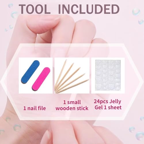French Purple Duckbill Press On Nails - 10 Pc Handmade Kit
