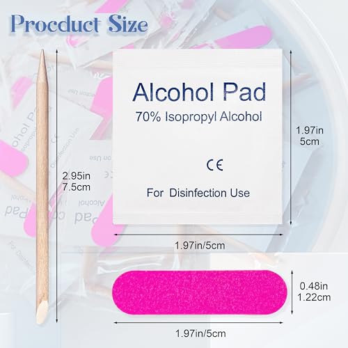 Qsnidy 30 Pack Disposable Manicure Kit - 3-Piece Nail Tool Set