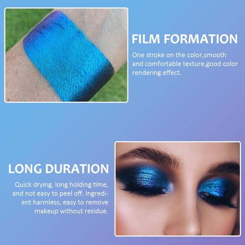 Blue Duochrome Chameleon Liquid Eyeshadow - High Pigment Holographic