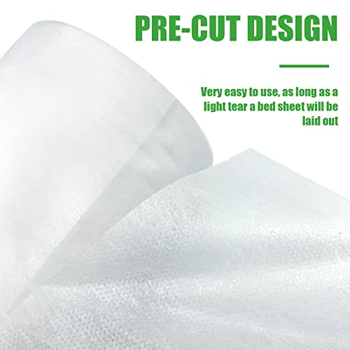 Disposable Non-Woven Bed Sheet Roll 31" x 70" - 50 Sheets