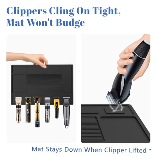 Magnetic Barber Mat for Clippers - 6 Magnets Tool Organizer