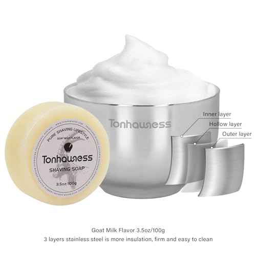 Shaving Brush Kit for Men, 4 in 1 Shaving Brushes Set Includes Nylon Bristle Shave Brush, Shaving Bowl & Stand and Shaving Soap Kit for Men¡¯s Shave Gift