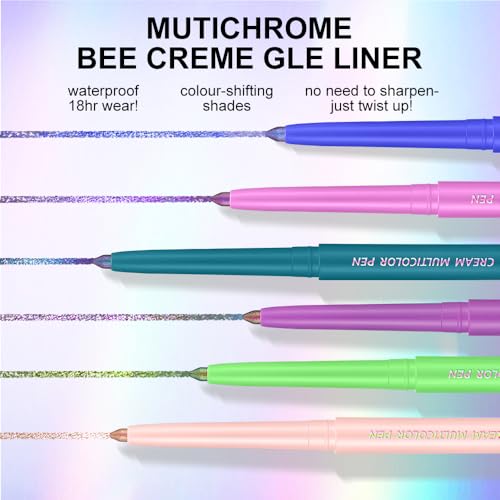 Chameleon Eyeliner Pencil Set 6 Pack - Color Shifting Multichrome