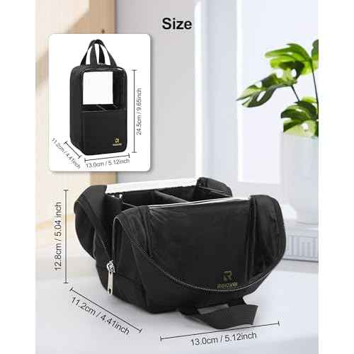 MONSTINA Makeup Brush Organizer Bag,Large Capacity Portable Stand-Up Makeup Brush Holder,Professional Artist Makeup Brush Sets Case Dust-proof TPU Transparent Clear