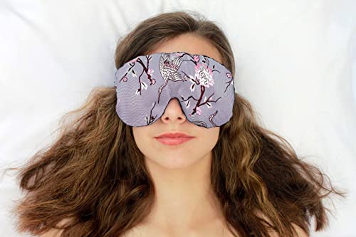 Weighted Sleep Eye Mask with Flaxseed Fill - Handmade