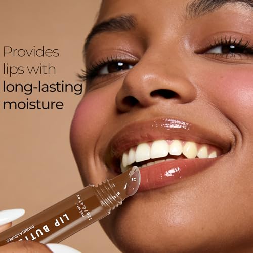 Deep Hydrating Lip Butter Balm- Glossy Lip Treatment with Shea Butter, Vitamin E, Peptides & Hyaluronic Acid - Vegan, Non-Sticky, Moisturizing Lip Care | 2-Pack (Clear-Unscented)