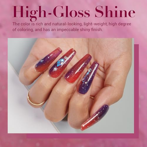 AZUREBEAUTY 12-Piece Temperature Color Changing Dip Powder Nail Starter Kit