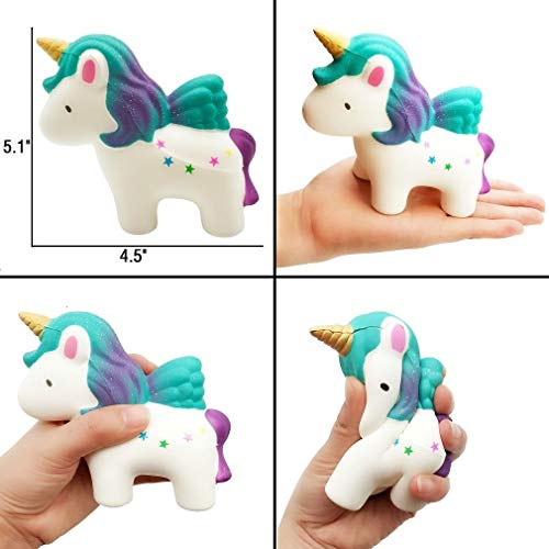 6 Pcs Jumbo Slow Rising Squishies Toy Set - Animals & Food