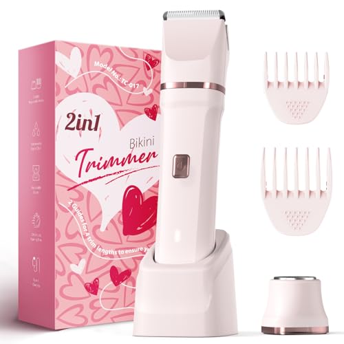 Risina 2-in-1 Electric Bikini Trimmer for Women, IPX7 Waterproof