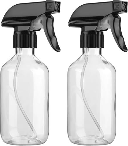 2 Pack Leakproof Spray Bottles 300ml - Dual Mist/Jet Nozzle