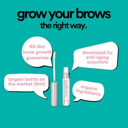 NuOrganic Cosmic Brow Serum for Fuller Brows - 8ml Natural & Vegan