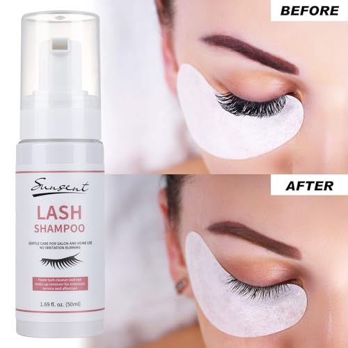 SUNSENT Lash Extension Shampoo Kit - Oil Free Cleanser