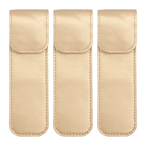 Beaupretty Pu Leather Tweezers Protective Case for Eyelash Grafting Smooth Shockproof Cover Travel Storage Sleeve 5.70X1.69X0.19In Lightweight Portable