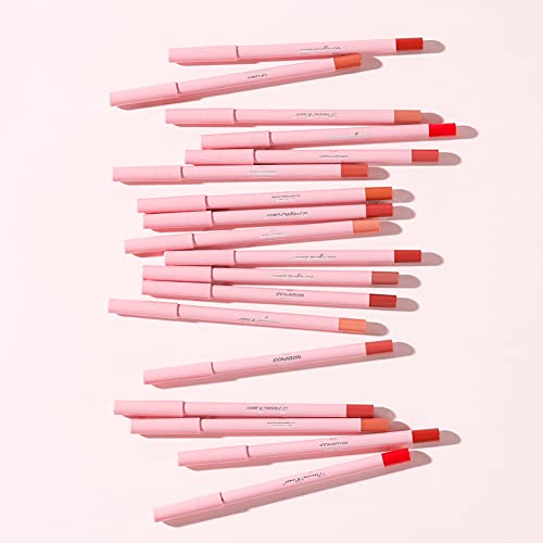 Matte Lip Liner Pencil Set,12 Colors Natural Nude to Dark Waterproof Long Lasting No Fade Soft Pencils Lipstick Makeup Gift Set for Daily Travel Party Work (A)