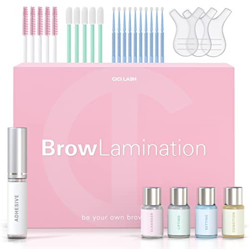 Brow Lamination Kit by CICI | Professional Instant DIY Eyebrow Lamination Lift Kit with Keratin Conditioning for Fuller, Thicker, Beautiful Brows | Easy to Use & Long Lasting Results