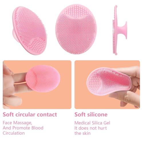 Silicone Face Scrubber Brush 20-Pack with Handle | Deep Clean