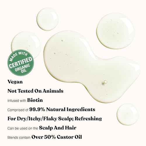 Red by Kiss Professional 99.9% Natural Hair Oil, Organic Vegan Oil Blend for Dry & Itchy Scalp Relief, Hydrating Biotin Infused, Nourish Add Shine & Smooth Hair (Tea Tree, 2.5 Fl Oz)