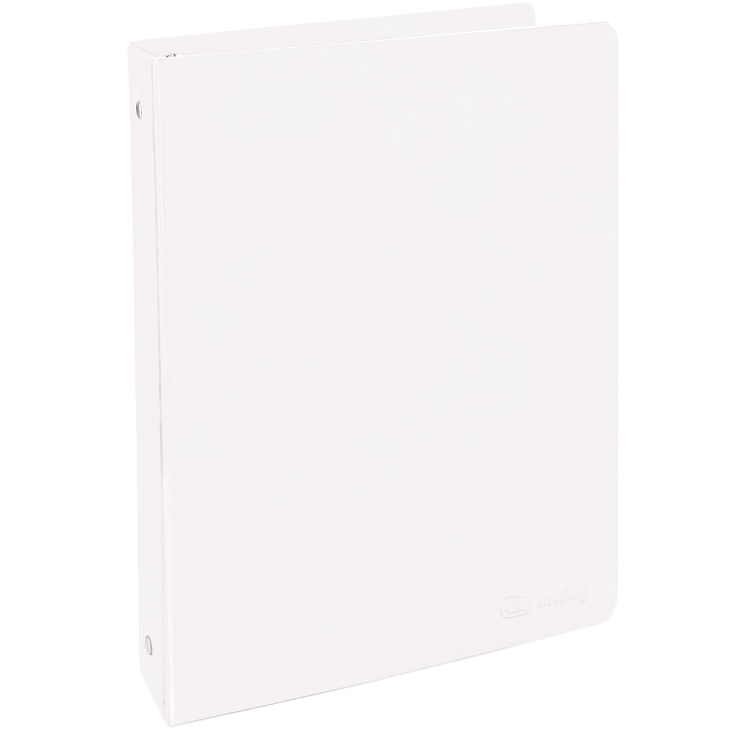 1 Inch 3 Ring Binder 1” Binder White Clear View Cover with 2 Inside Pockets, Colored School Supplies Office and Home Binders – by Enday