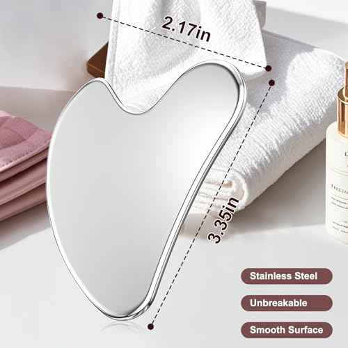Stainless Steel Gua Sha Facial Tools, Upgrade Metal Gua-sha, Guasha Tool for Face and Body Treatment, Muscle Tension and Puffiness Relief for Guasha Tool, Skin Care Gifts for Women