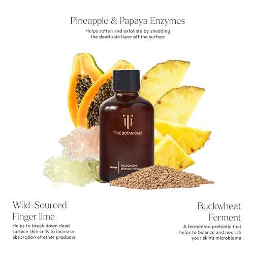 True Botanicals Microbiome Enzyme Essence | Hydrating & Resurfacing Benefits for All Skin Types | Gives a Dewy Looking Complexion | Dermatologist Tested, All Natural, Vegan | 4 fl oz | 118 ml