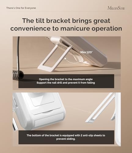 30,000 RPM 2-in-1 Rechargeable Nail Drill with Stand