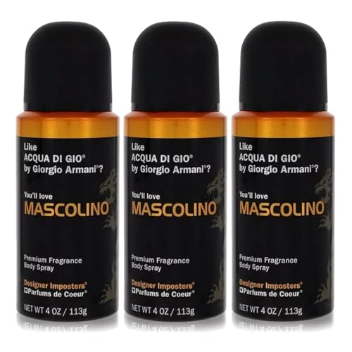 Parfums De Coeur Mascolino Body Spray for Men 4 oz