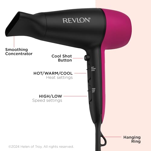 Revlon Perfect Match Hair Dryer with Ionic Technology, 1875W