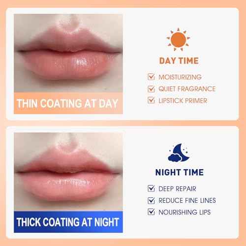 12 Pack Lip Sleeping Mask Set, Overnight Lip Treatment, Nourish and Hydrate Lip Mask With Vitamin C and Coconut Oil, Lip Balm for Dry Lips, Reduce Lip Lines and Improve Lip Color