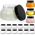 Yarlung 8oz Clear Plastic Jars with Lids (16-Pack)
