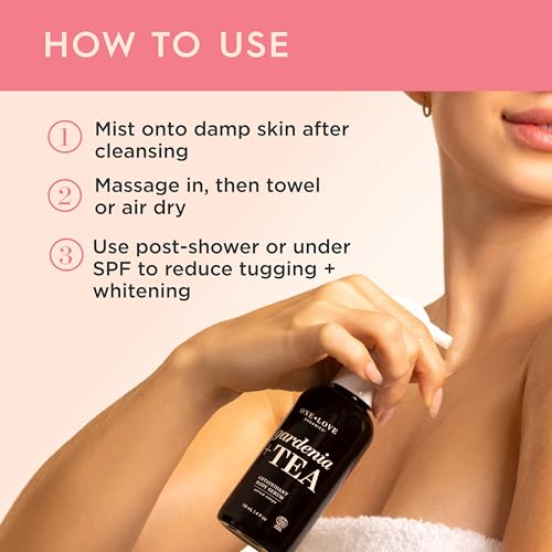 One Love Organics Gardenia + Tea Antioxidant Body Oil Spray ? Lightweight Certified Organic & Cruelty Free Dry Oil Mist for Silky, Hydrated Skin 4 oz