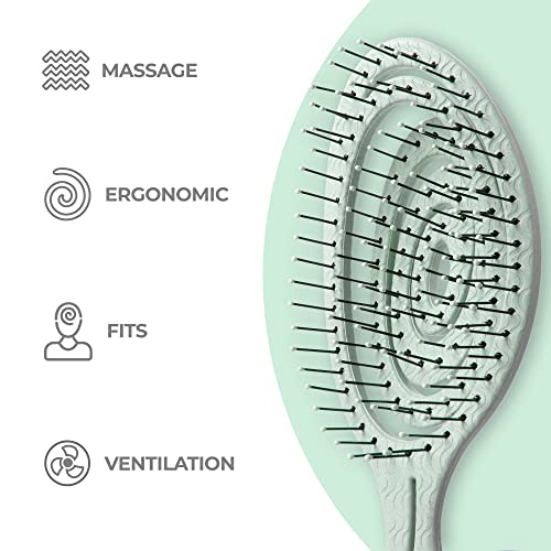 Ninabella Detangle Hair Brush - Pain-Free for All Hair Types