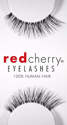 Red Cherry Nude Onyx False Eyelashes 100% Human Hair (Pack of 6)