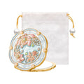 Lotus Bloom Compact Mirror 3" 2X Magnifying Folding Makeup Mirror