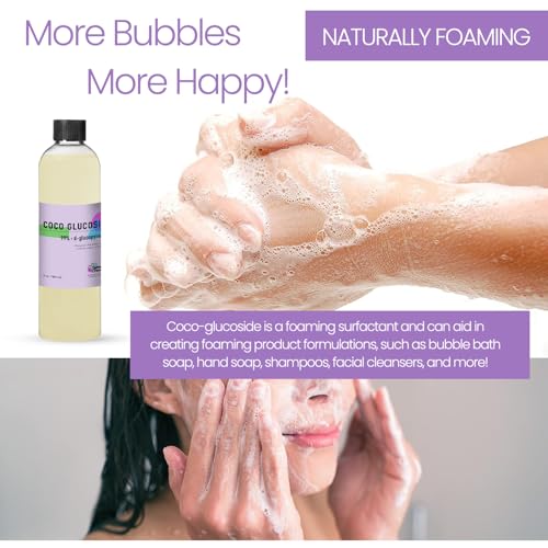 Coco Glucoside Organic (12 Ounce / 354 mL) Natural Non-Ionic Surfactant, Cleansing & Foaming Agent for DIY Cosmetics Skincare & Haircare, Versatile Emulsifying Agent by Talsen Chemicals