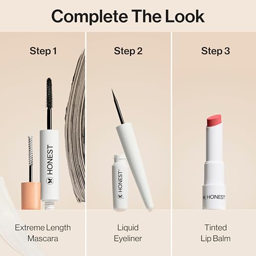 Honest Beauty Liquid Eyeliner Pen, Black Flake-Proof