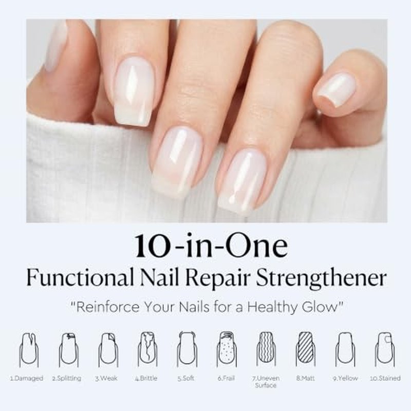 AzureBeauty Nail Strengthener Polish 18ml - Repair Damaged Nails