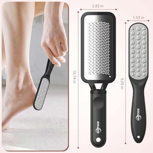 Foot File Callus Remover Dual-Sided Stainless Steel Pedicure Tool for Cracked Heels