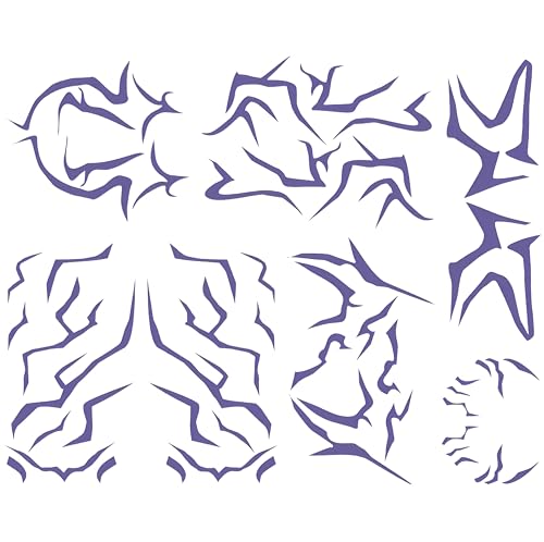Purple Anime Cosplay Temporary Tattoo Stickers