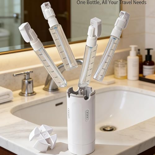 EdenEcho 4-in-1 Travel Dispenser Set - 4 x 30ML Leak-Proof Bottles